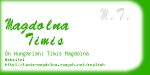 magdolna timis business card